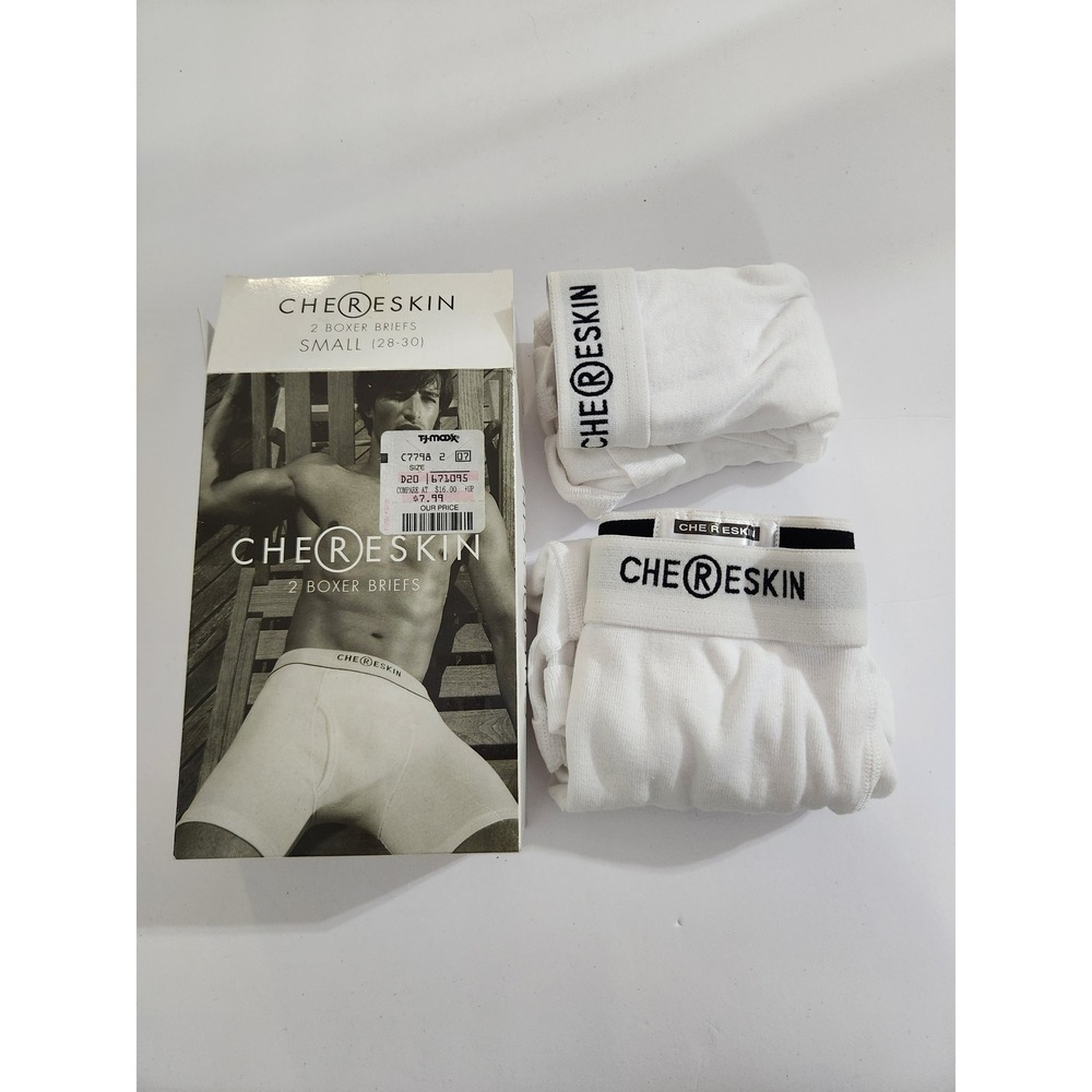 Chereskin Boxer Briefs White 2-Pack Vintage Cotton‎ Small